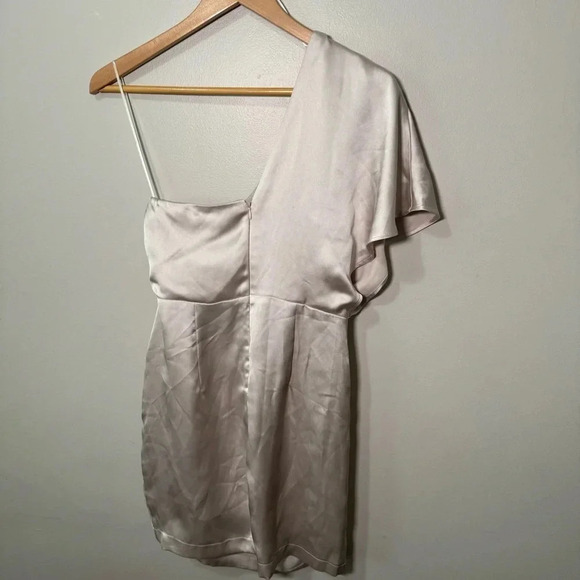 NWT DYNAMITE ONE SHOULDER SATIN MINI DRESS
POLISHED PEARL S - Picture 7 of 8